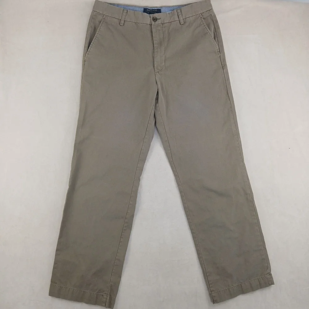 Banana Republic Boot Cut Chino 34x32 Mens Pants Brown FLAW
